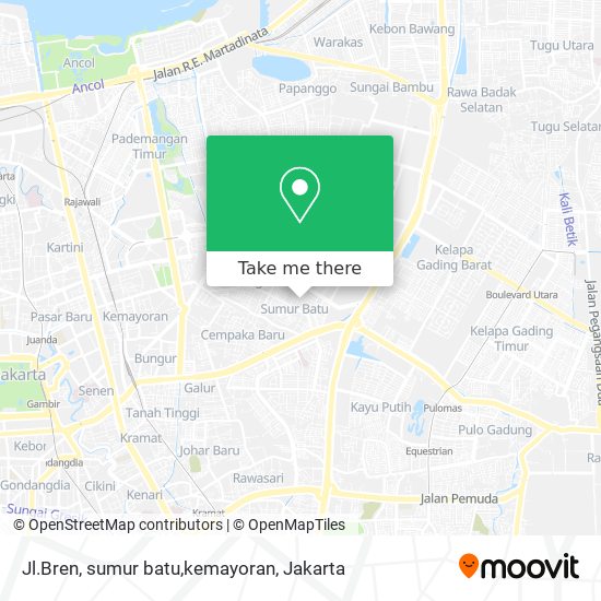 Jl.Bren, sumur batu,kemayoran map