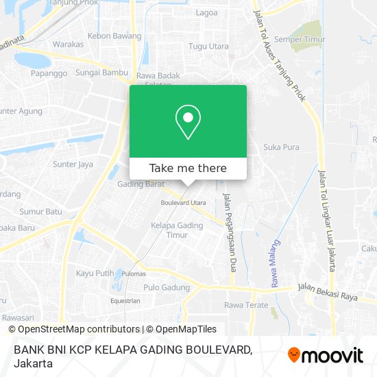 BANK BNI KCP KELAPA GADING BOULEVARD map