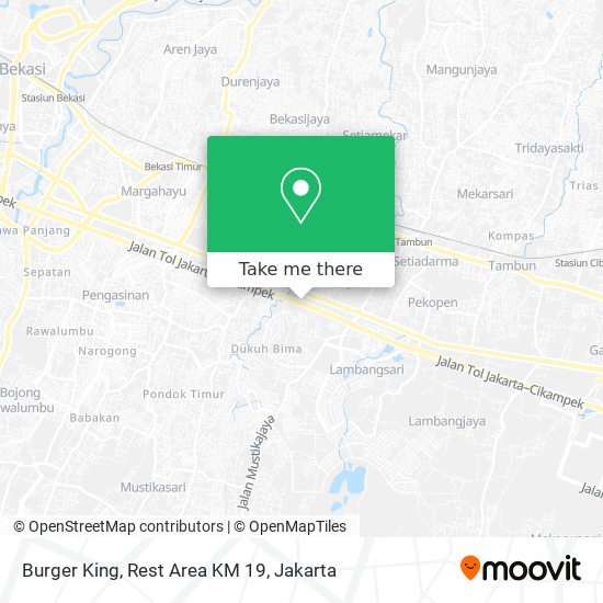 Burger King, Rest Area KM 19 map