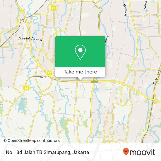 No.18d Jalan TB Simatupang map