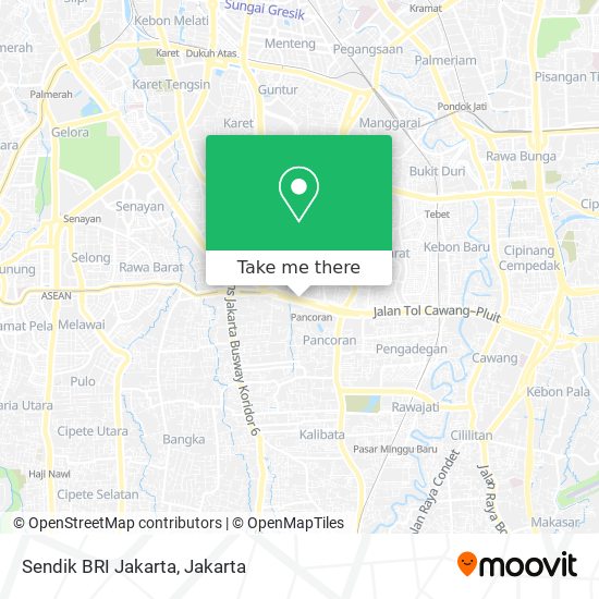 Sendik BRI Jakarta map