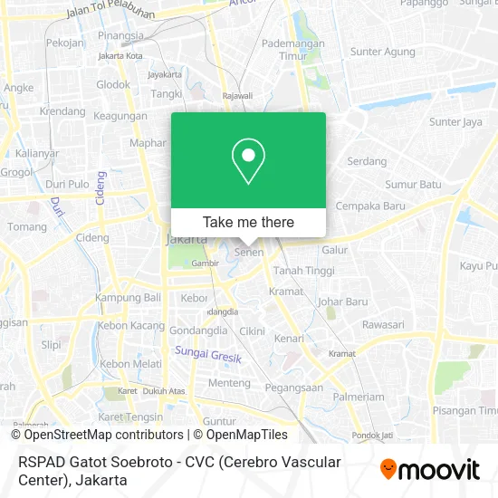 RSPAD Gatot Soebroto - CVC (Cerebro Vascular Center) map