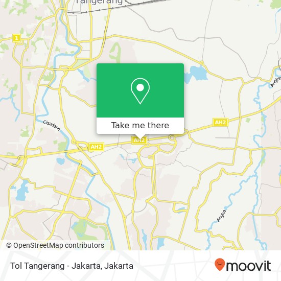 Tol Tangerang - Jakarta map