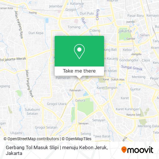 Gerbang Tol Masuk Slipi | menuju Kebon Jeruk map