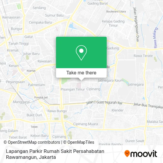 Lapangan Parkir Rumah Sakit Persahabatan Rawamangun map
