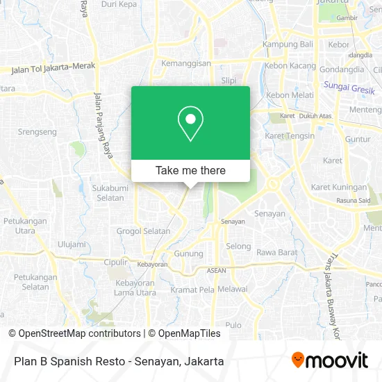 Plan B Spanish Resto - Senayan map