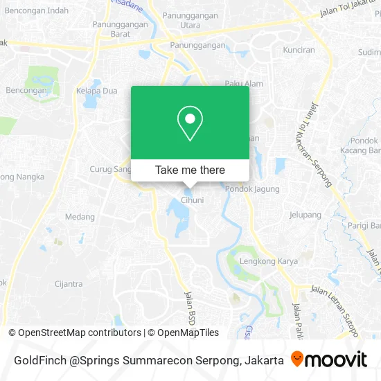 GoldFinch @Springs Summarecon Serpong map