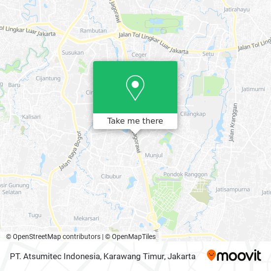 PT. Atsumitec Indonesia, Karawang Timur map