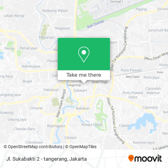 Jl. Sukabakti 2 - tangerang map