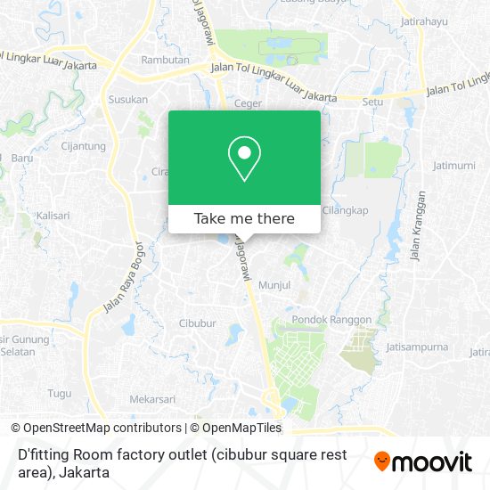 D'fitting Room factory outlet (cibubur square rest area) map