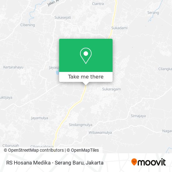 RS Hosana Medika - Serang Baru map
