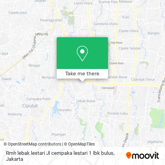 Rmh lebak lestari Jl cempaka lestari 1 lbk bulus map