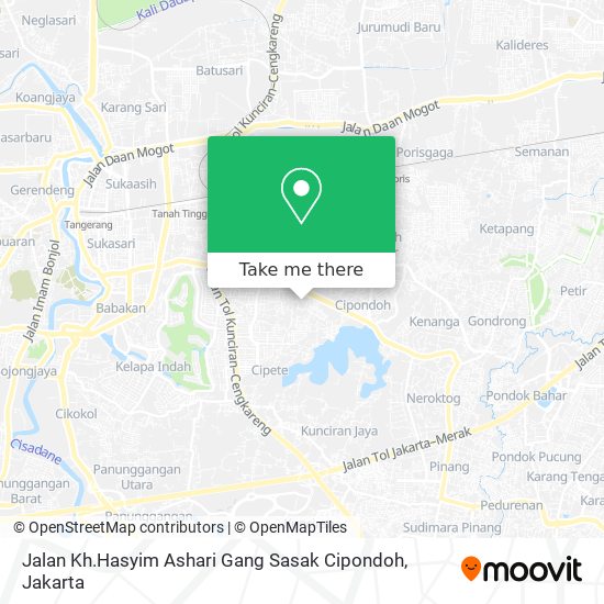 Jalan Kh.Hasyim Ashari Gang Sasak Cipondoh map