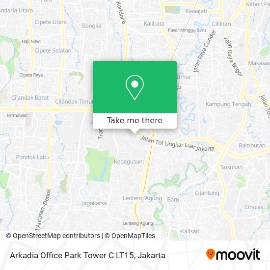 Arkadia Office Park Tower C LT15 map