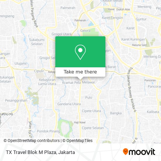TX Travel Blok M Plaza map