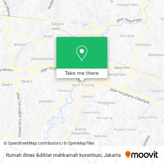 Rumah dinas &diklat mahkamah konstitusi map