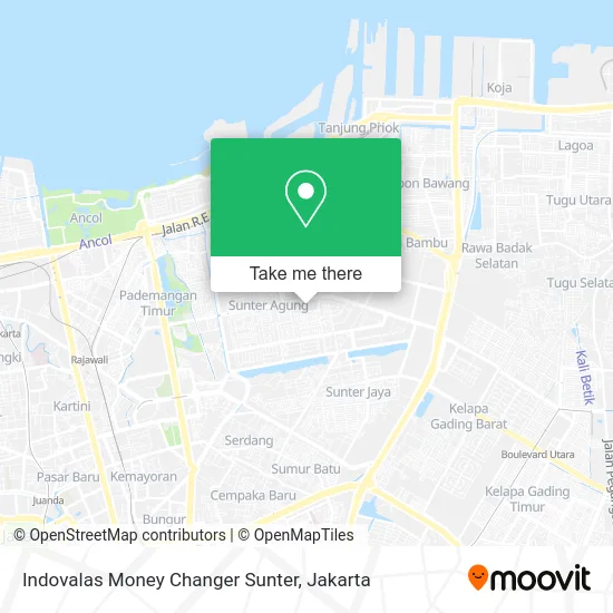 Indovalas Money Changer Sunter map