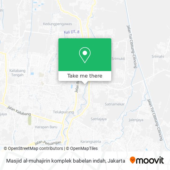 Masjid al-muhajirin komplek babelan indah map