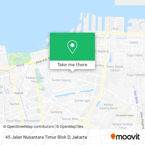 45 Jalan Nusantara Timur Blok D map