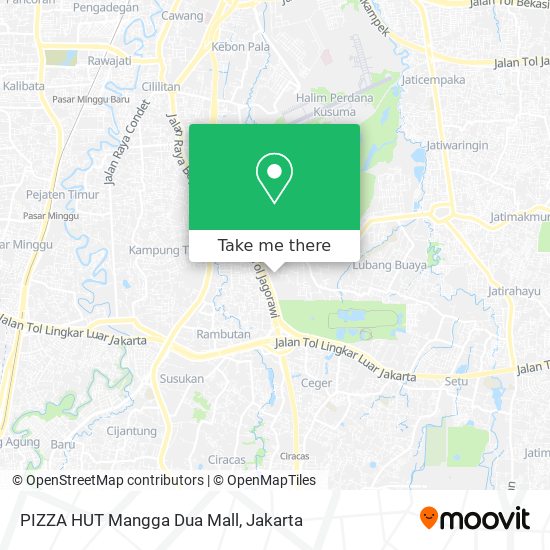 PIZZA HUT Mangga Dua Mall map