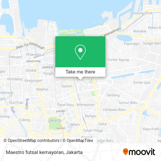 Maestro futsal kemayoran map