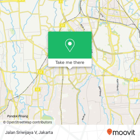 Jalan Sriwijaya V map