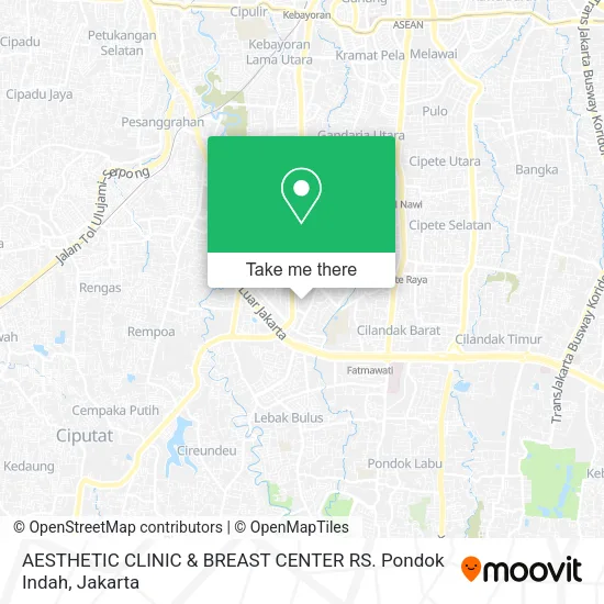 AESTHETIC CLINIC & BREAST CENTER RS. Pondok Indah map