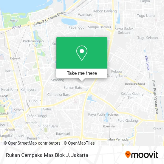 Rukan Cempaka Mas Blok J map
