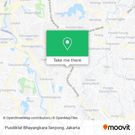 Pusdiklat Bhayangkara Serpong map