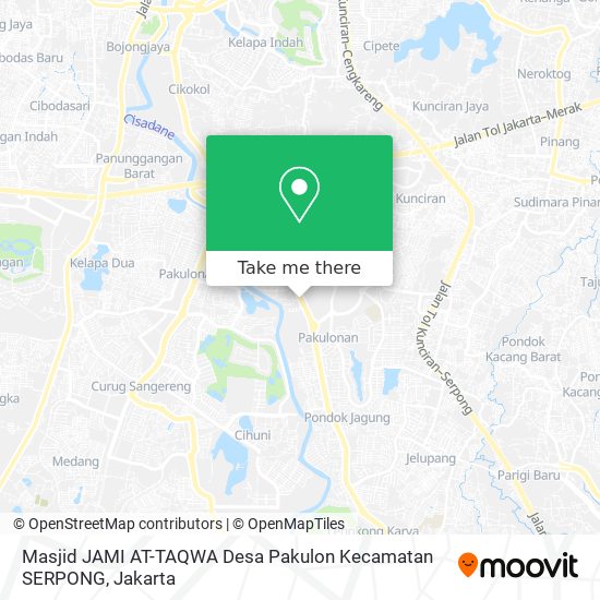 Masjid JAMI AT-TAQWA Desa Pakulon Kecamatan SERPONG map