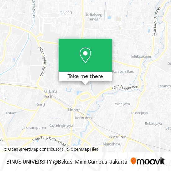 BINUS UNIVERSITY @Bekasi Main Campus map