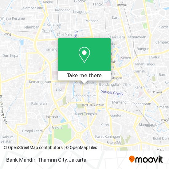Bank Mandiri Thamrin City map