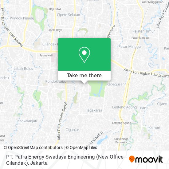 PT. Patra Energy Swadaya Engineering (New Office-Cilandak) map