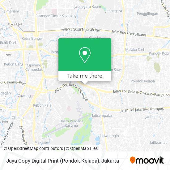 Jaya Copy Digital Print (Pondok Kelapa) map