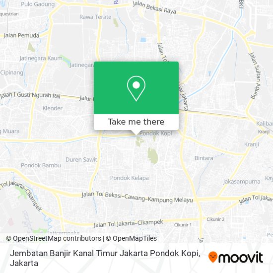 Jembatan Banjir Kanal Timur Jakarta Pondok Kopi map