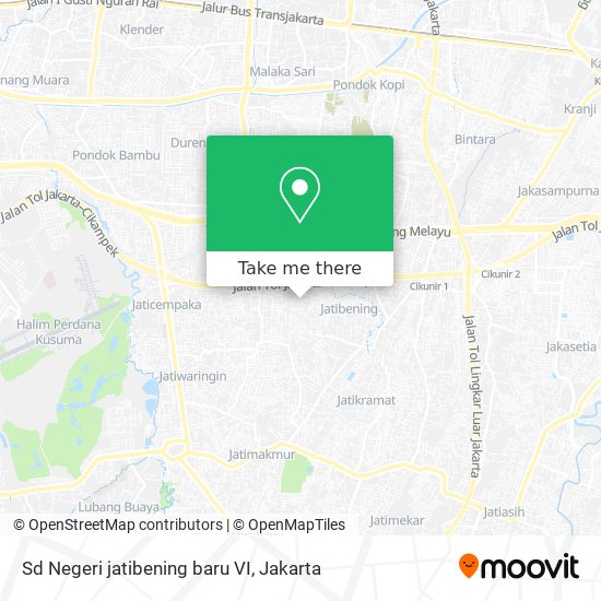 Sd Negeri jatibening baru VI map