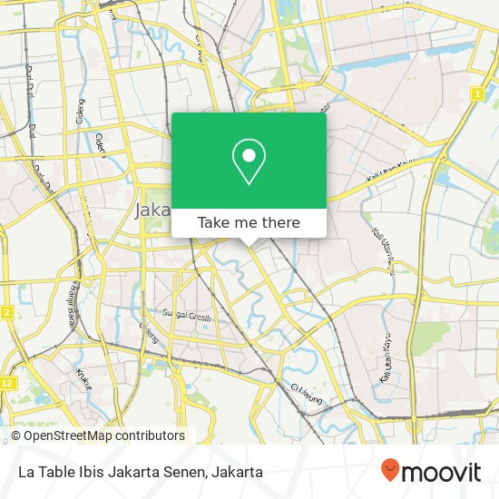 La Table Ibis Jakarta Senen map