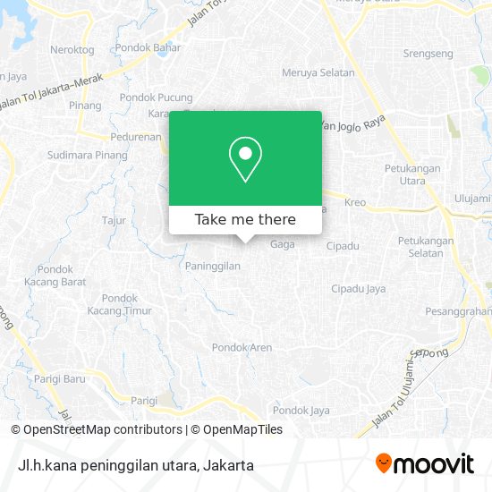 Jl.h.kana peninggilan utara map
