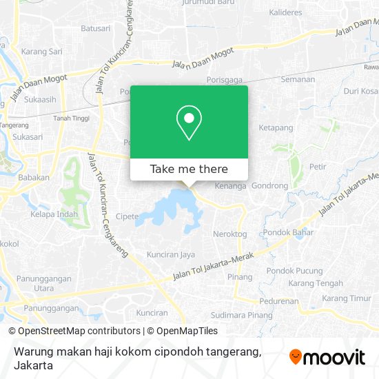 Warung makan haji  kokom cipondoh tangerang map