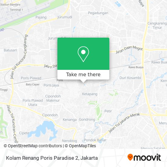 Kolam Renang Poris Paradise 2 map