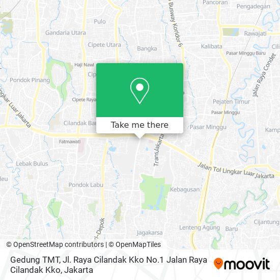 Gedung TMT, Jl. Raya Cilandak Kko No.1 Jalan Raya Cilandak Kko map