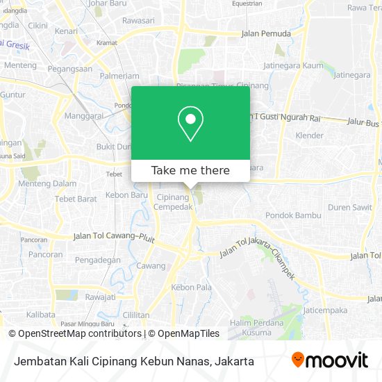 Jembatan Kali Cipinang Kebun Nanas map