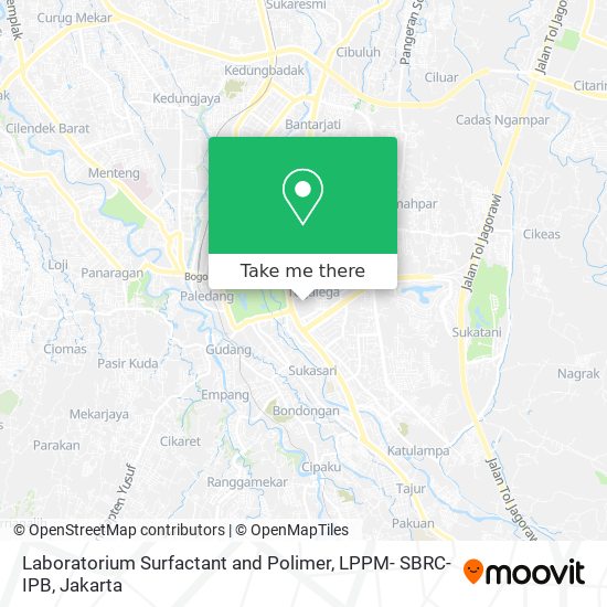 Laboratorium Surfactant and Polimer,  LPPM- SBRC- IPB map