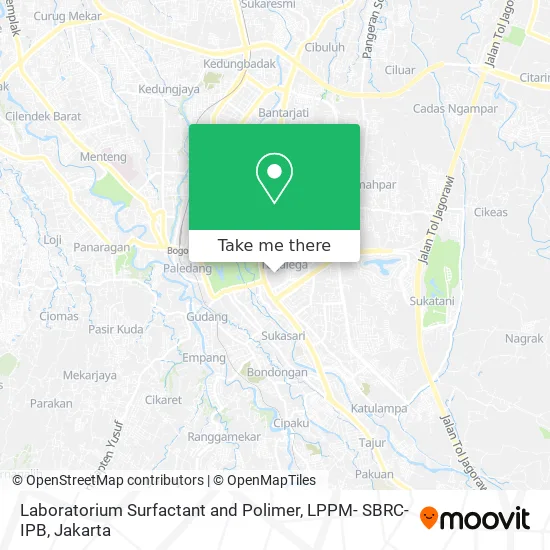 Laboratorium Surfactant and Polimer,  LPPM- SBRC- IPB map