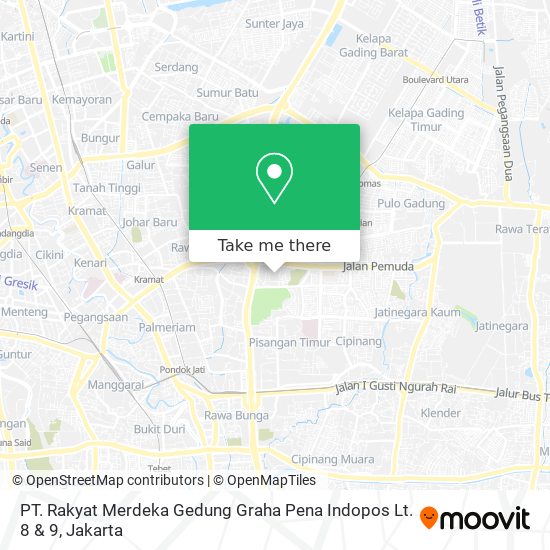 PT. Rakyat Merdeka Gedung Graha Pena Indopos Lt. 8 & 9 map
