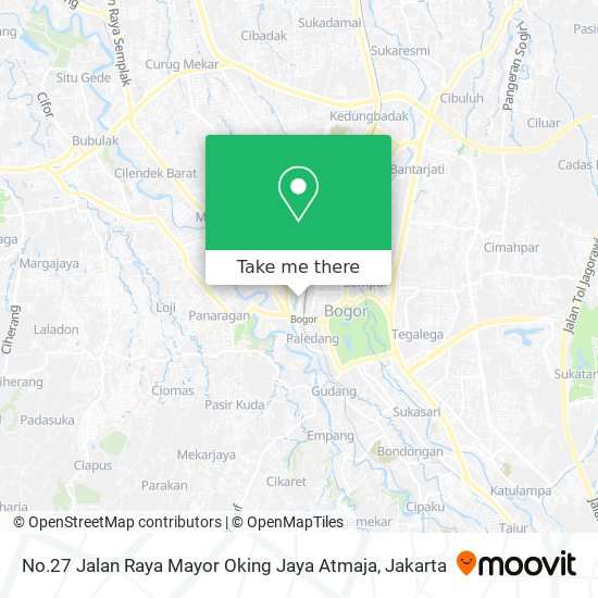 No.27 Jalan Raya Mayor Oking Jaya Atmaja map
