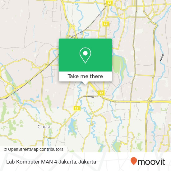 Lab Komputer MAN 4 Jakarta map