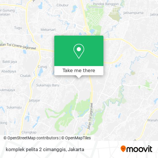 komplek pelita 2 cimanggis map