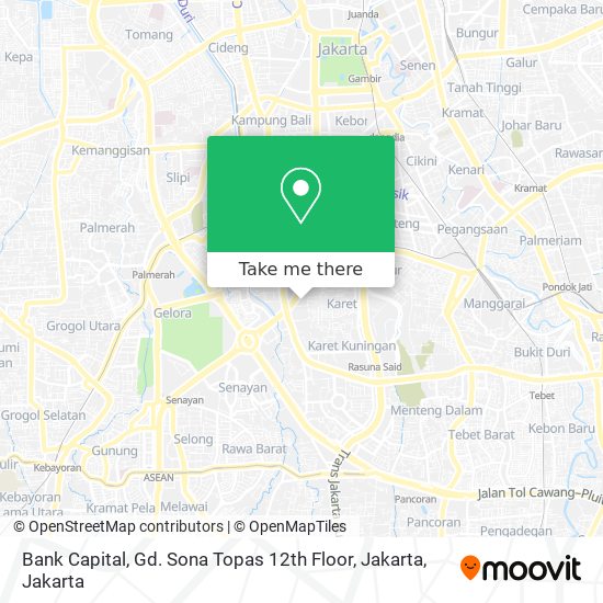 Bank Capital, Gd. Sona Topas 12th Floor, Jakarta map