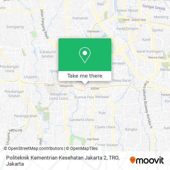 Politeknik Kementrian Kesehatan Jakarta 2, TRO map